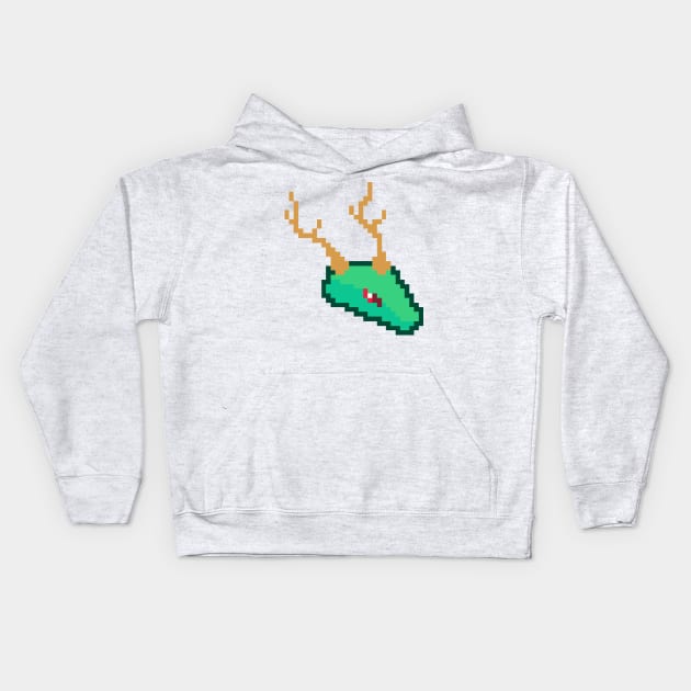 Pixel Dragon :: Dragons and Dinosaurs Kids Hoodie by Platinumfrog